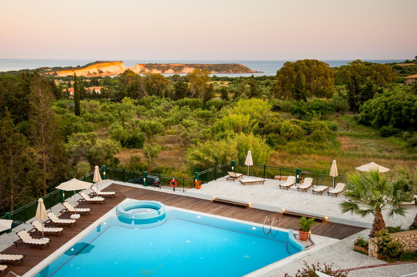 Piscine extérieure et vue