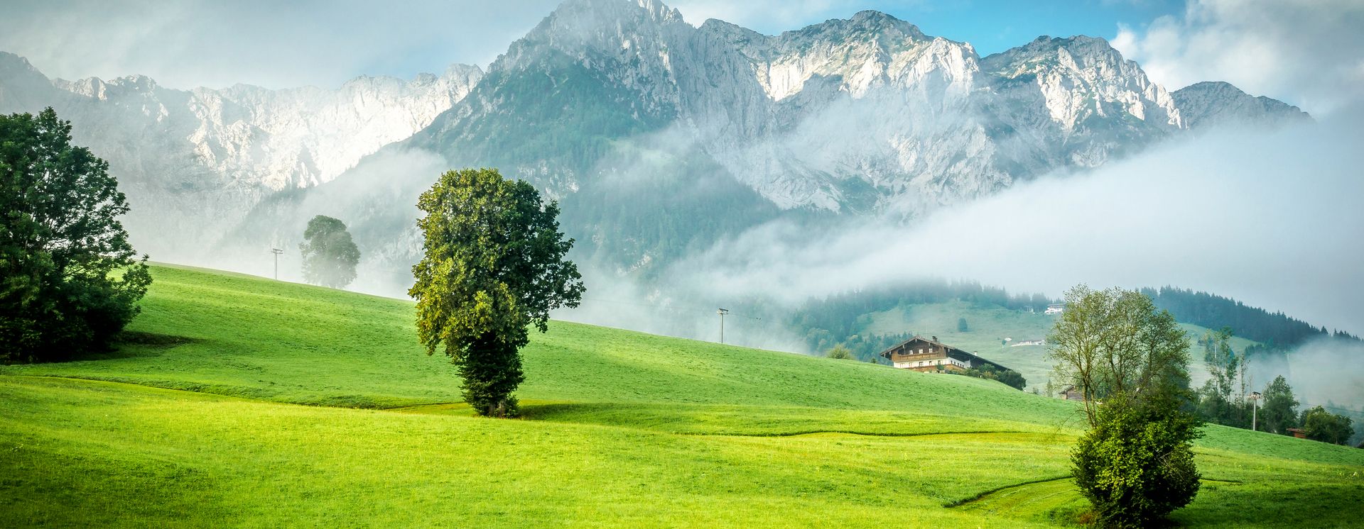 Blick auf das Kaisergebirge