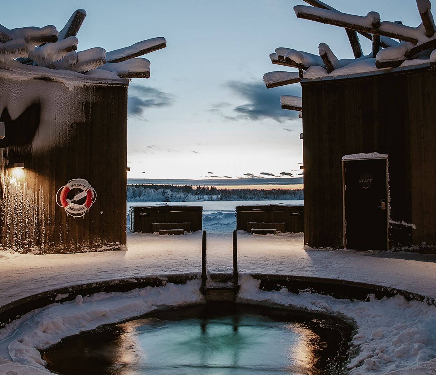 Schwedische Sauna Kultur und "Kaltbaden" im Arctic Bath Hotel