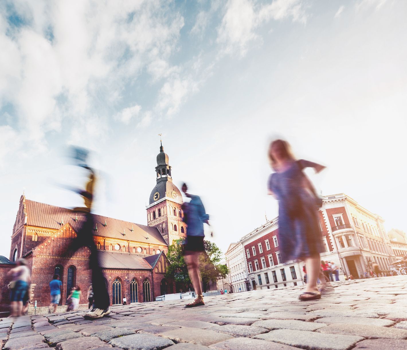 Das Herz der Altstadt von Riga ist der Domplatz.