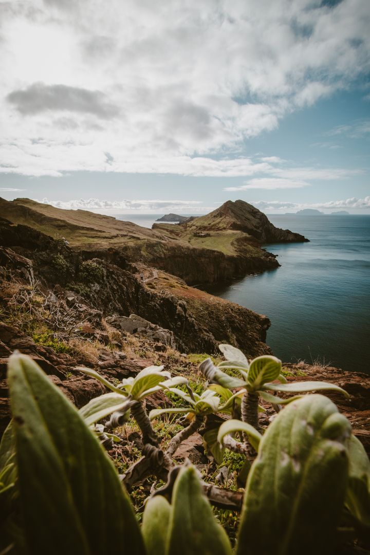 Blick auf die lang gezogene Halbinsel São Lourenço