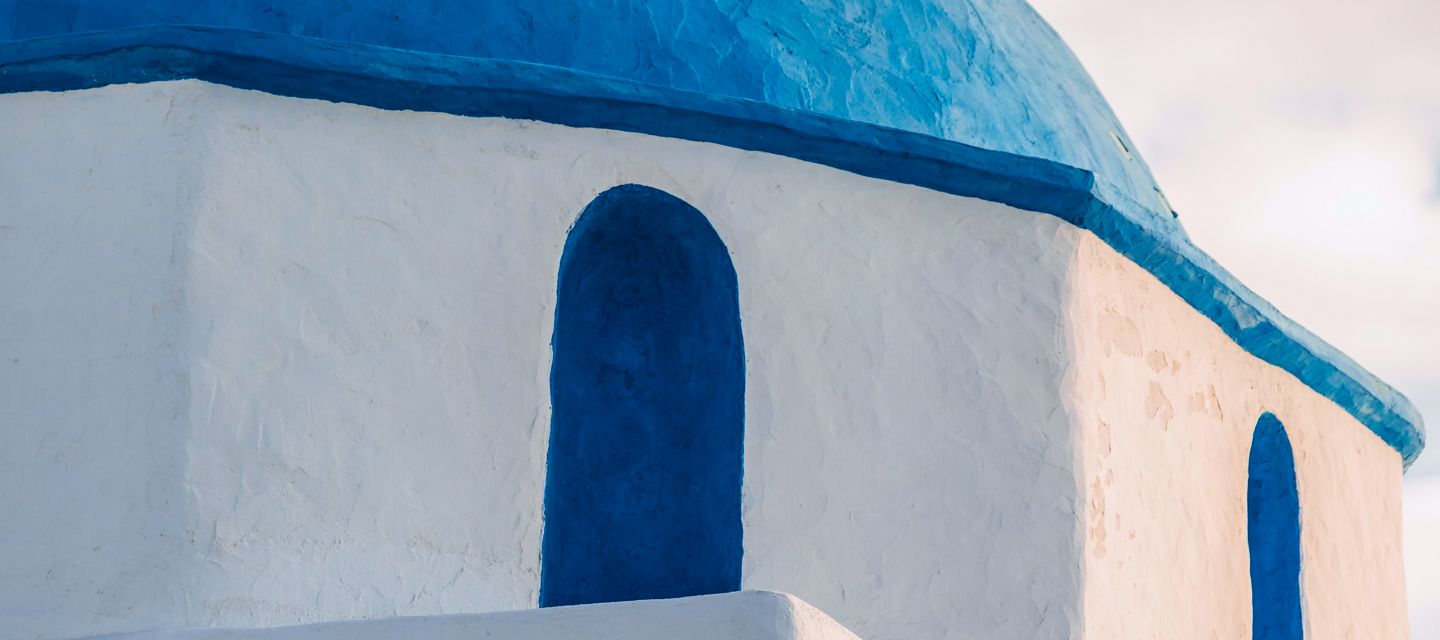 Detailaufnahme von der Kirche Agios Nikolaos in Parikia