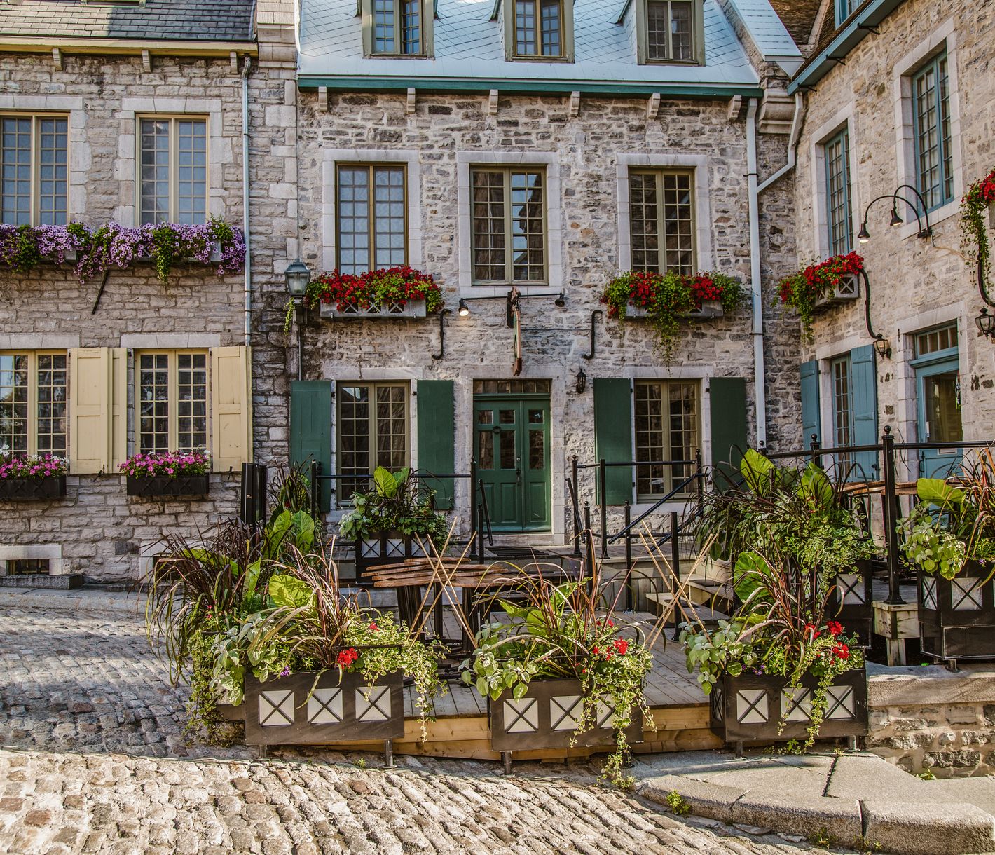 Romantische Altstadtgassen in Québec City.