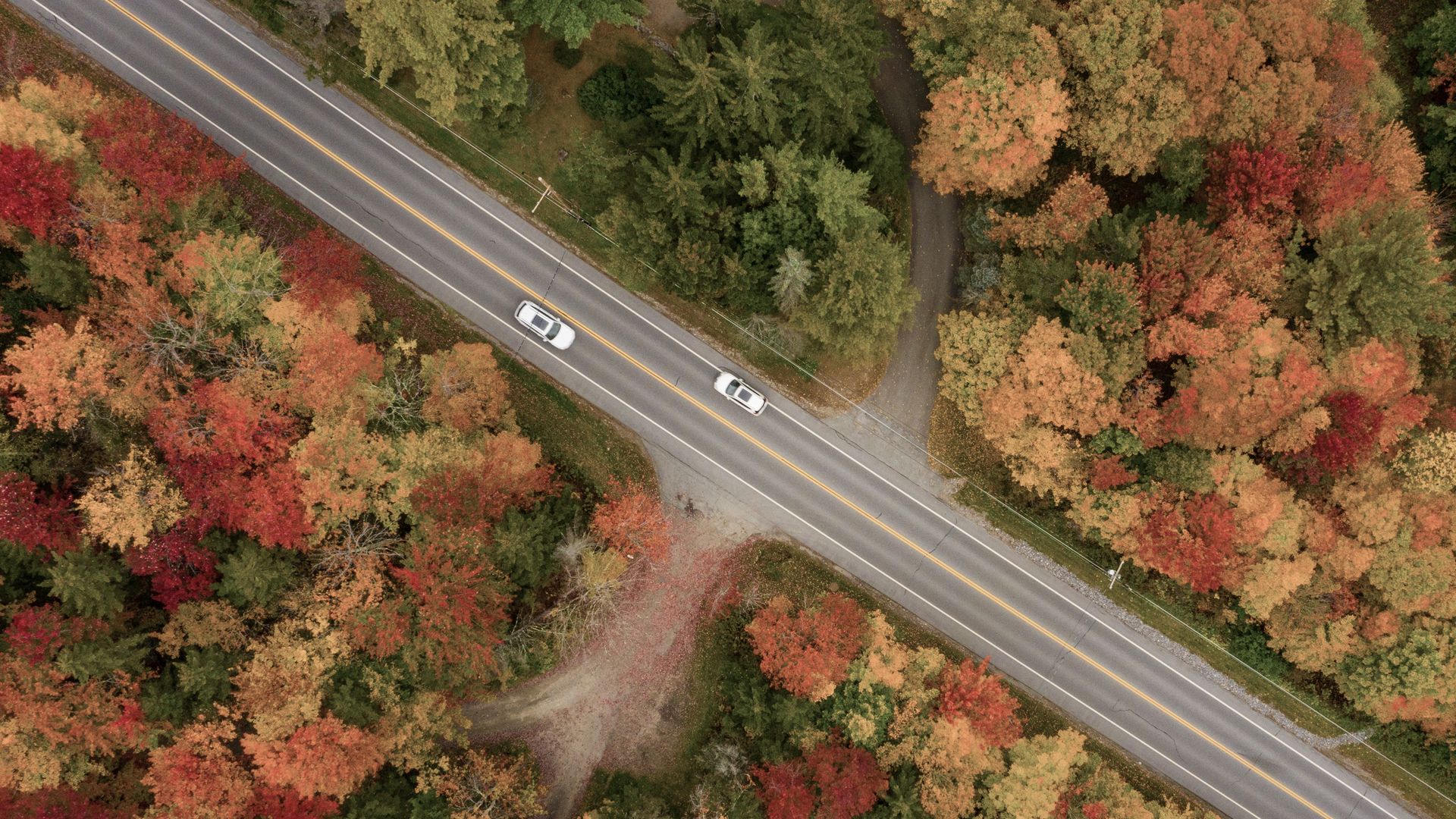 Herbstlaub in Stowe Vermont