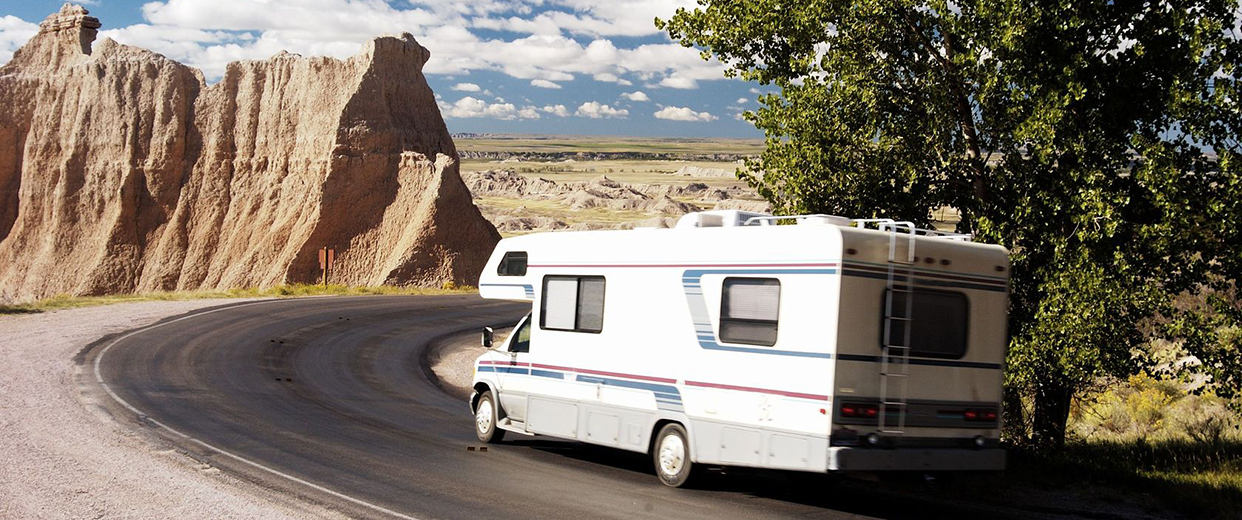 Wohnmobil auf der Strasse in den USA