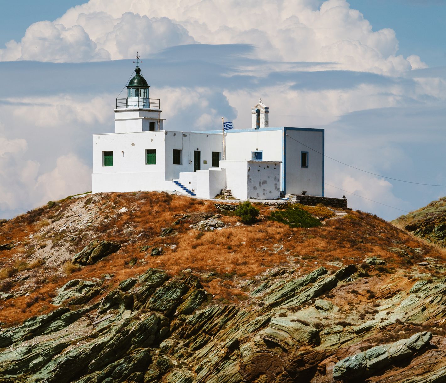 Leuchtturm bei Korissia auf der Insel Kea