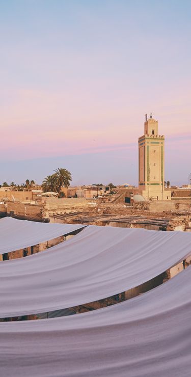 Marrakesch, Blick auf die Dächer der Medina