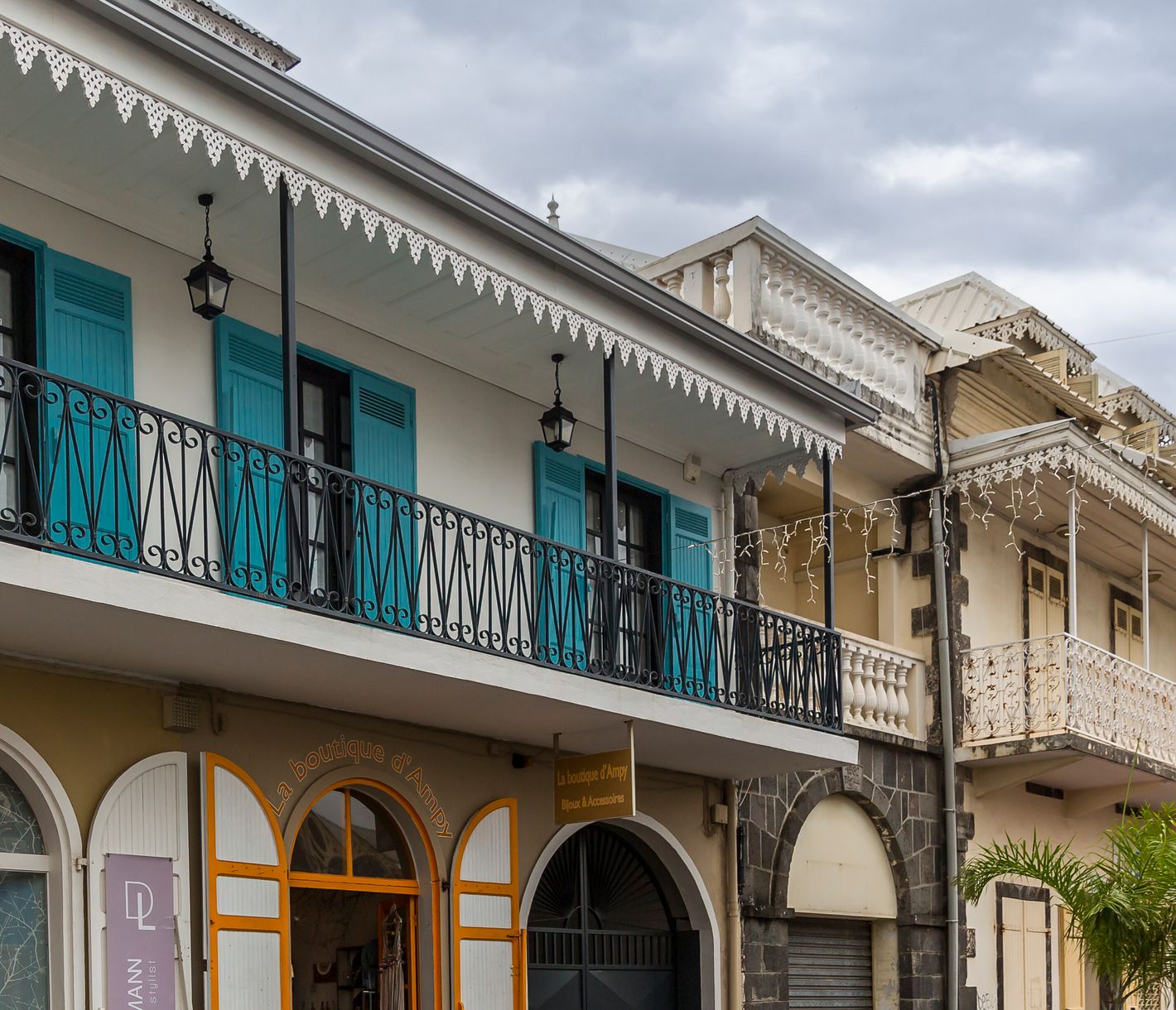 Kreolisches Gebäude in der Fussgängerzone der Hauptstadt St. Denis