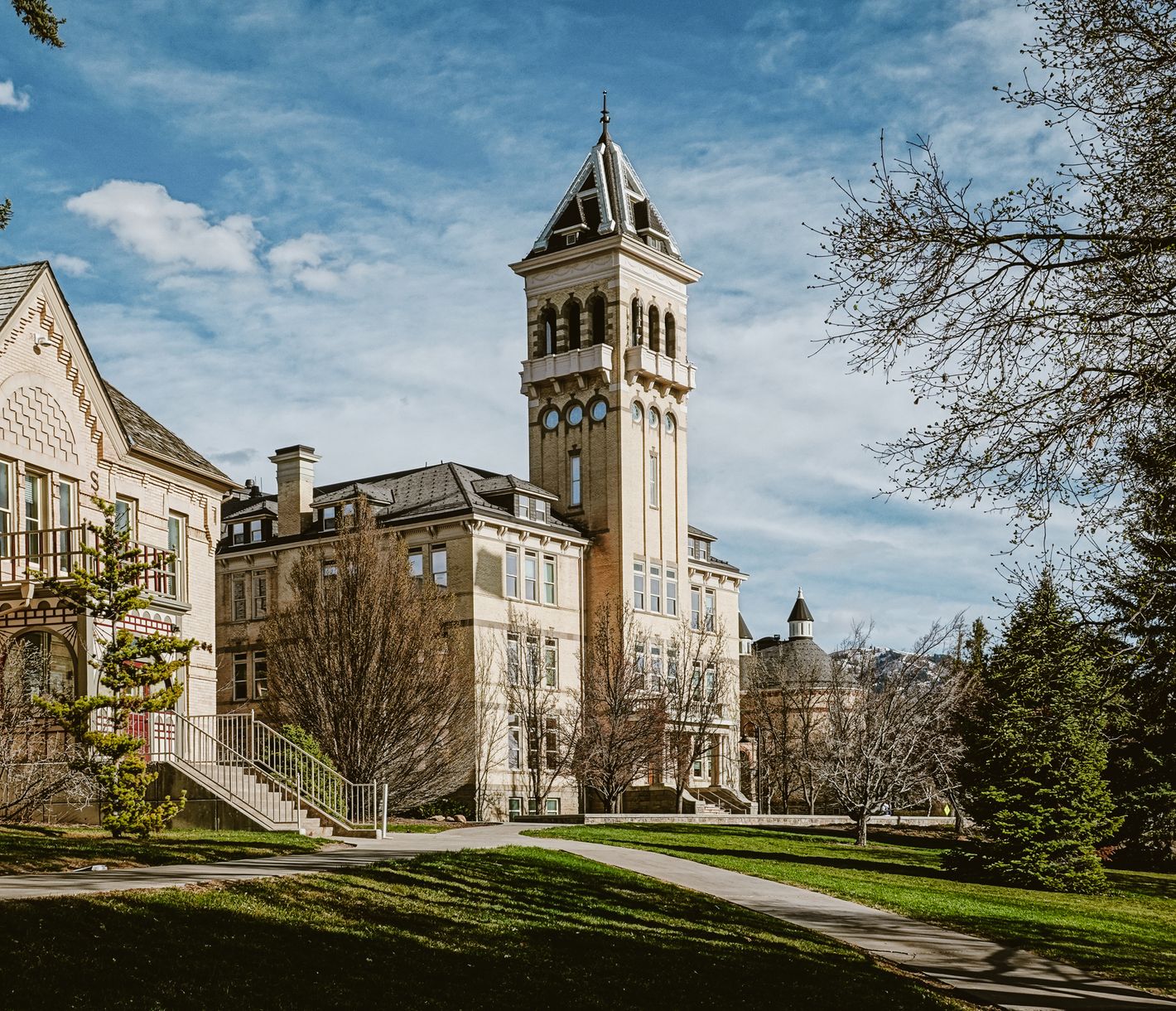 Der malerische Campus der Utah State University in Logan