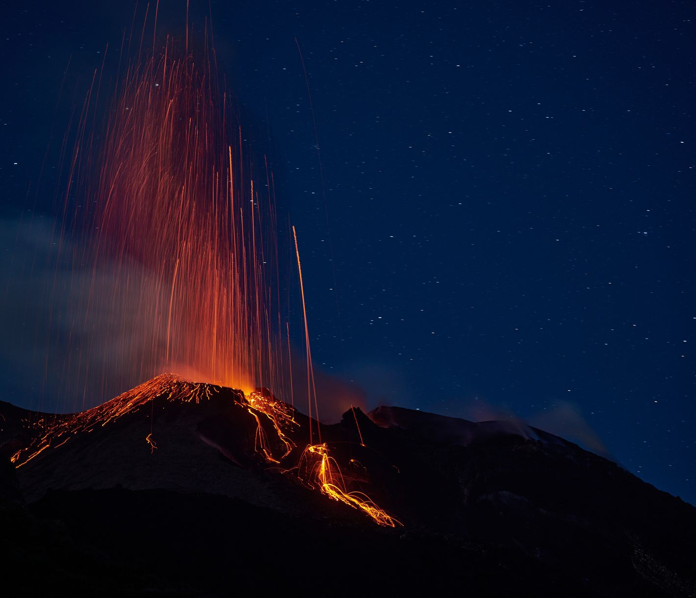 Vulkanausbruch des Stromboli