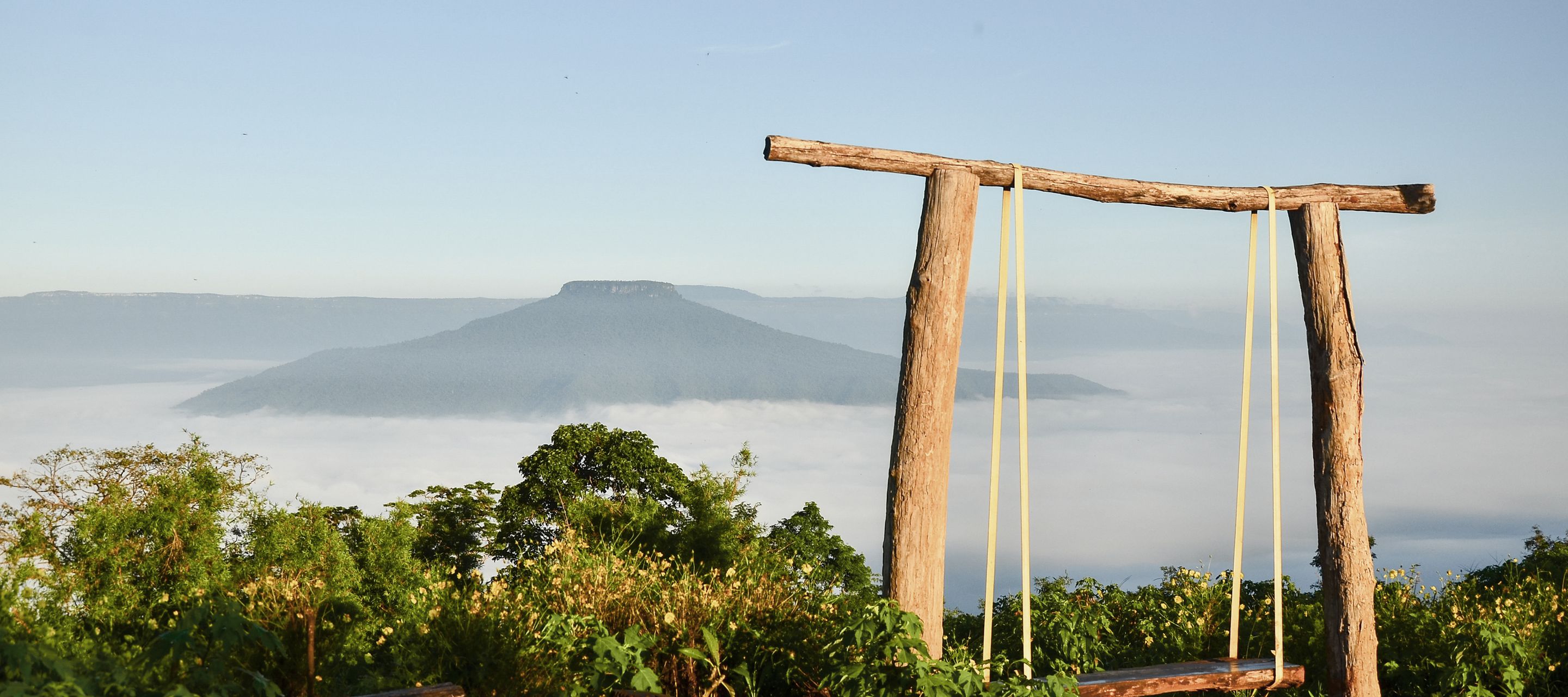 Aussicht vom Berg Phu Pa Poh, der thailändischen Version des Mt. Fuji