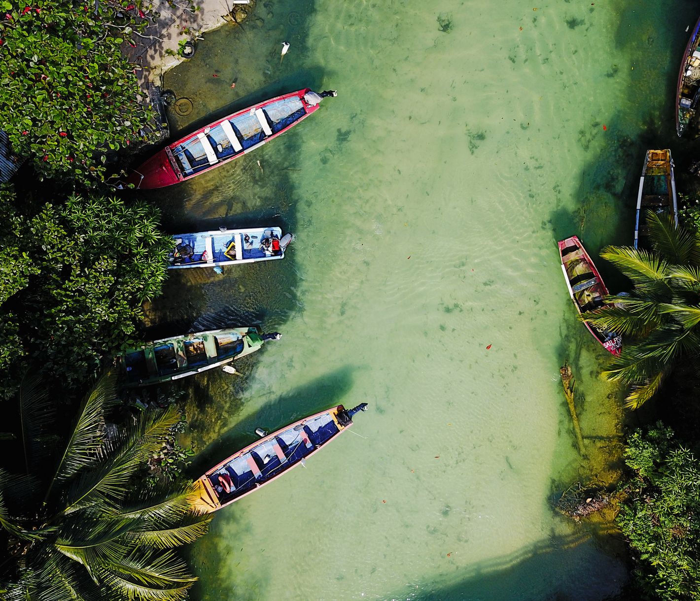 Fischerboote auf dem White River