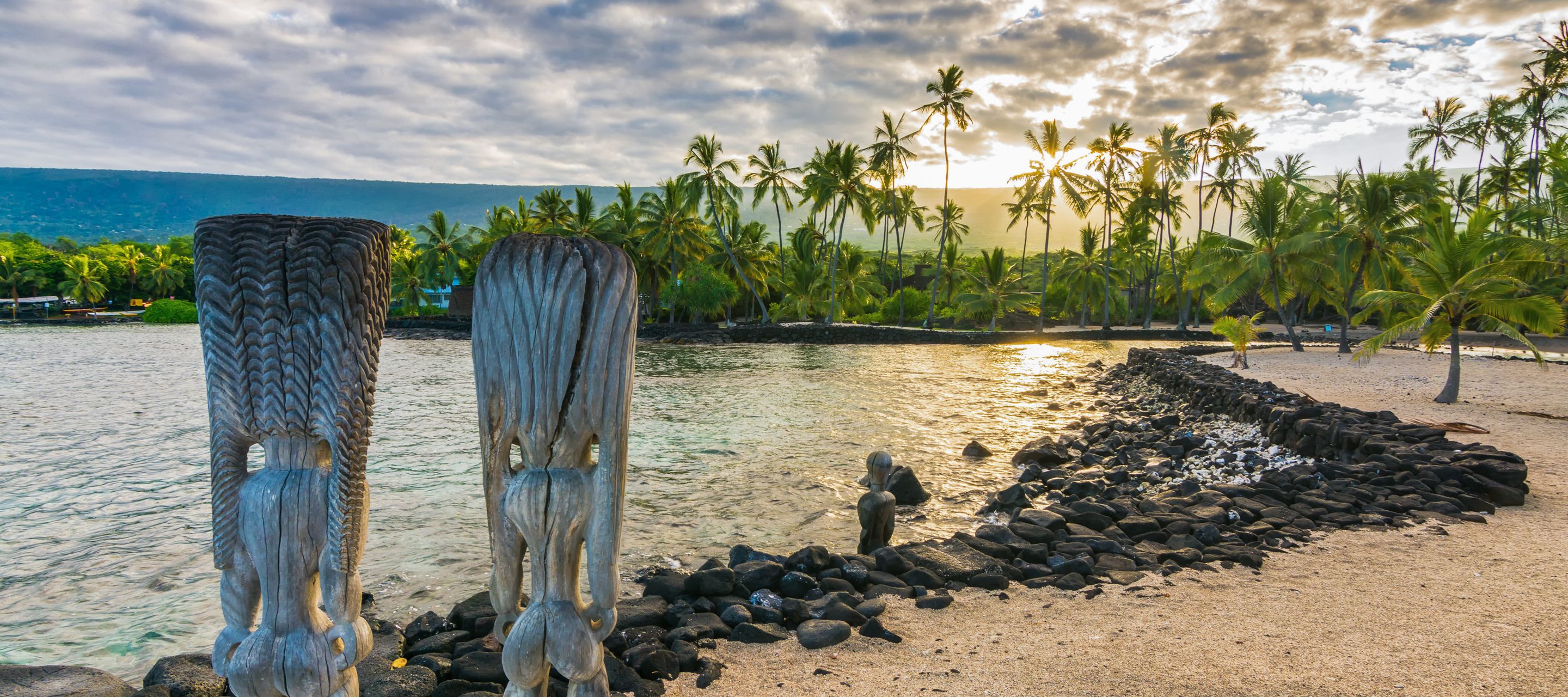 Die Tempelanlage Puuhonua o Honaunau gewährt interessante Einblicke in die hawaiianische Kultur.