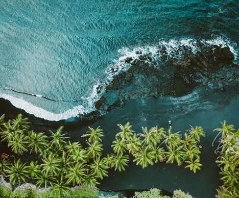 Der Black Sand Beach liegt im Süden der grössten Hawaii-Insel.