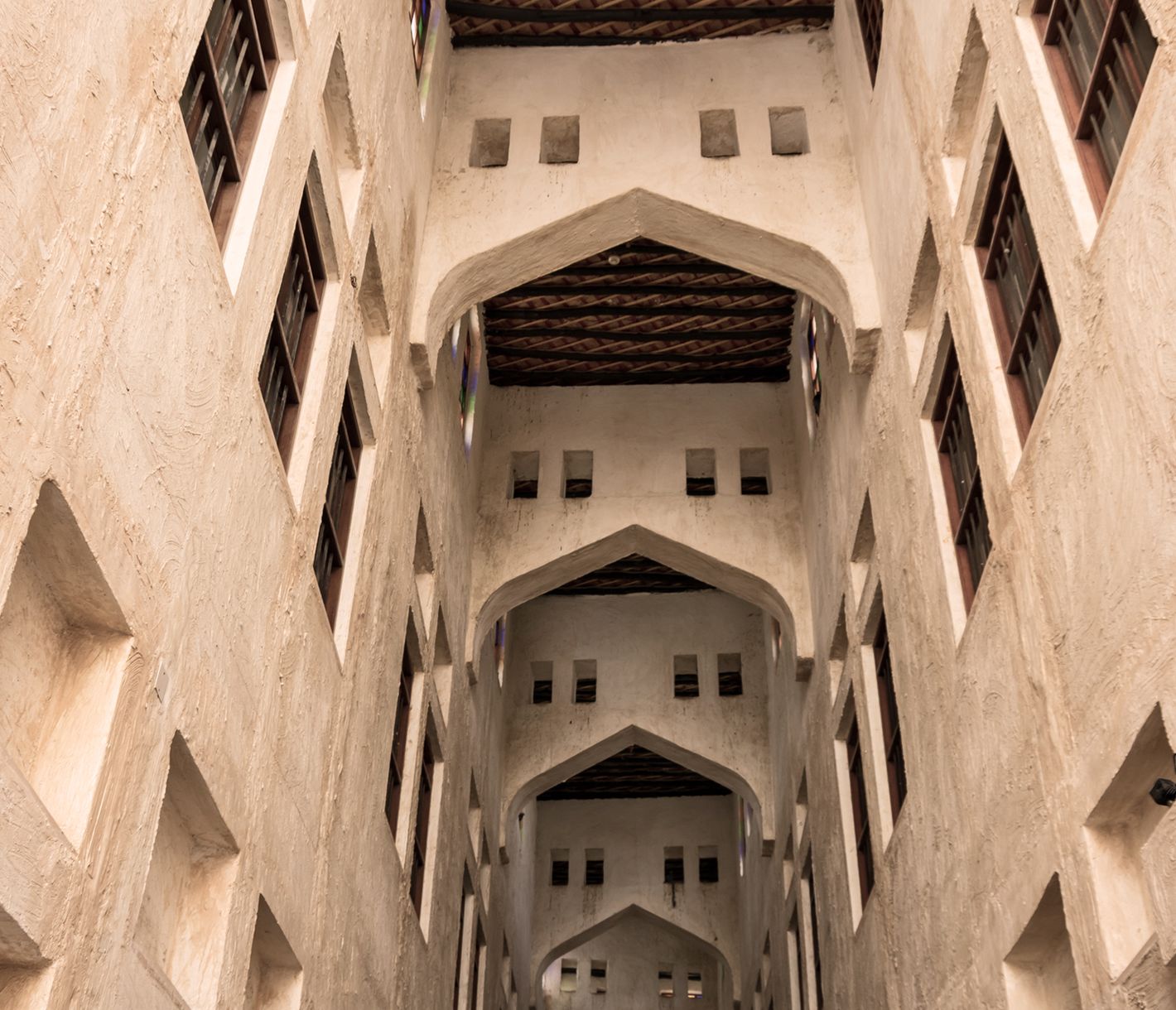 Imposante Architektur im Souq Waqif