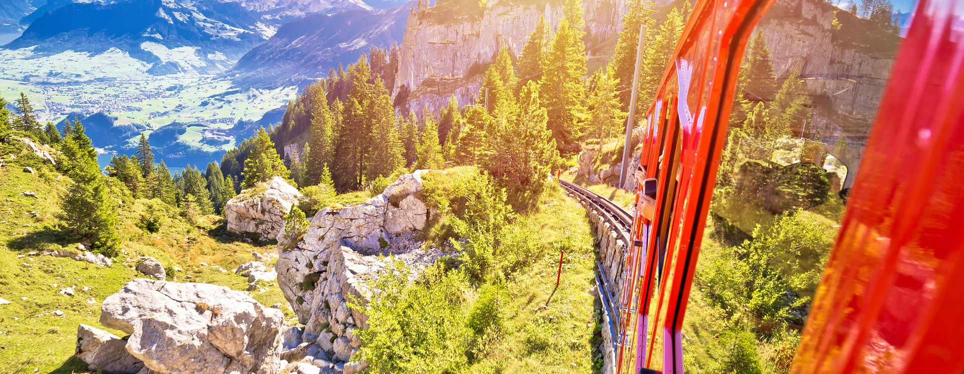 Blick aus der Pilatusbahn