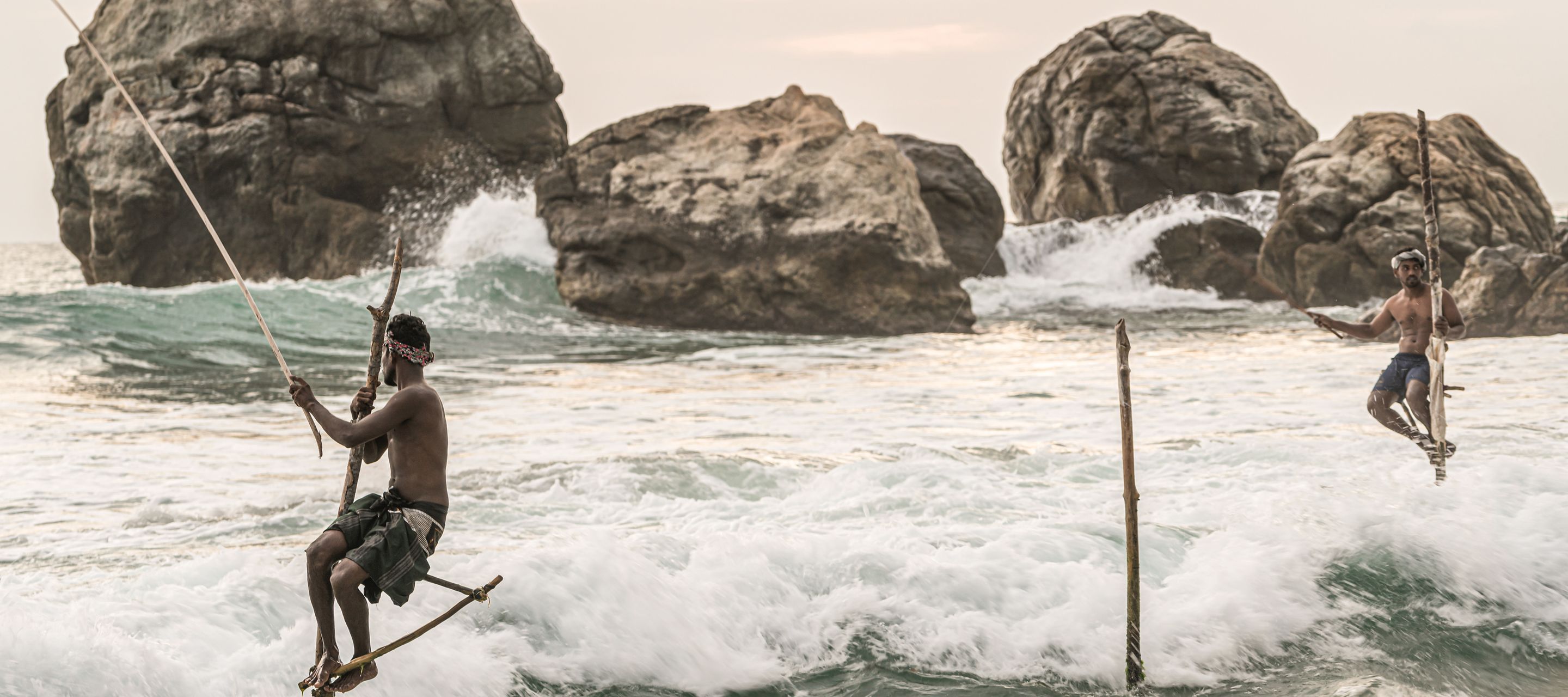 Stelzen-Fischen im Süden Sri Lankas bei Weligama