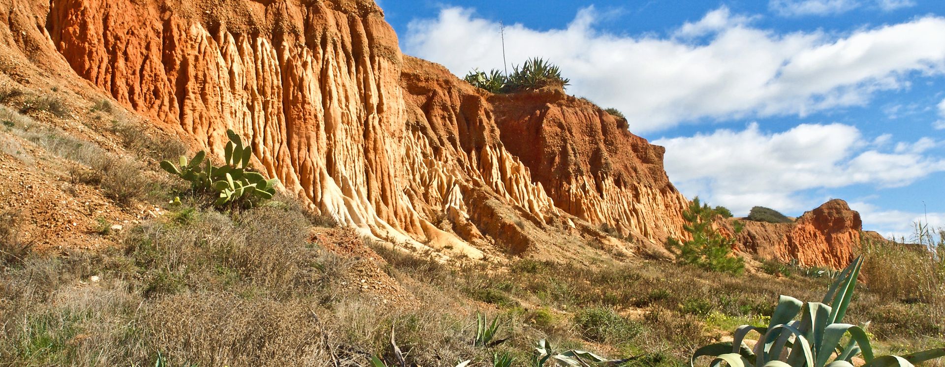 Sandsteinfelsen am Praia de Falesia