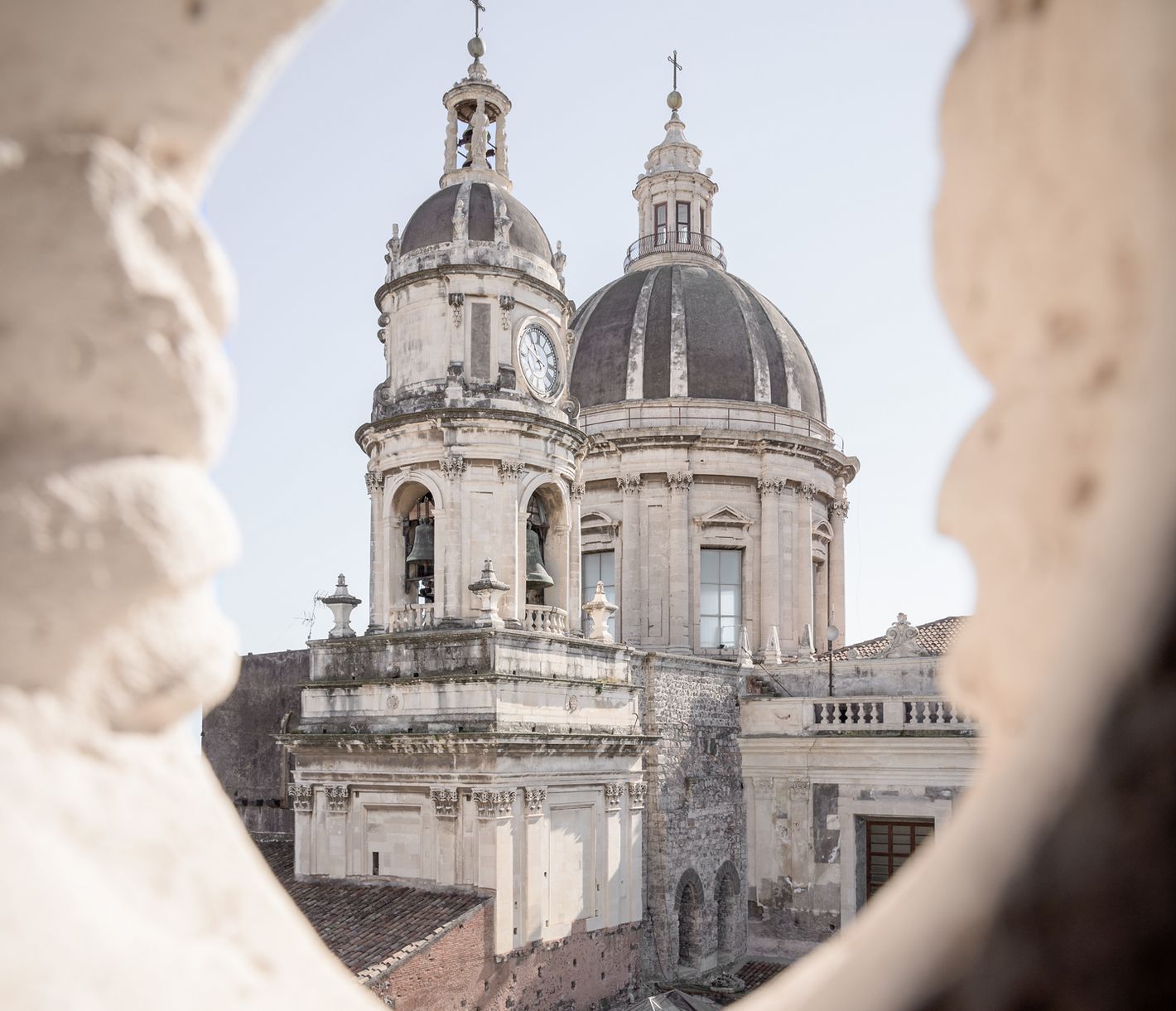 Blick auf die Kuppeltürme der Kathedrale von Catania