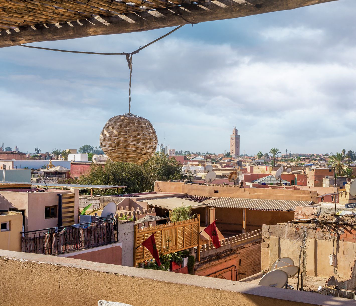 Marrakesch, Blick von einer Dachterrasse