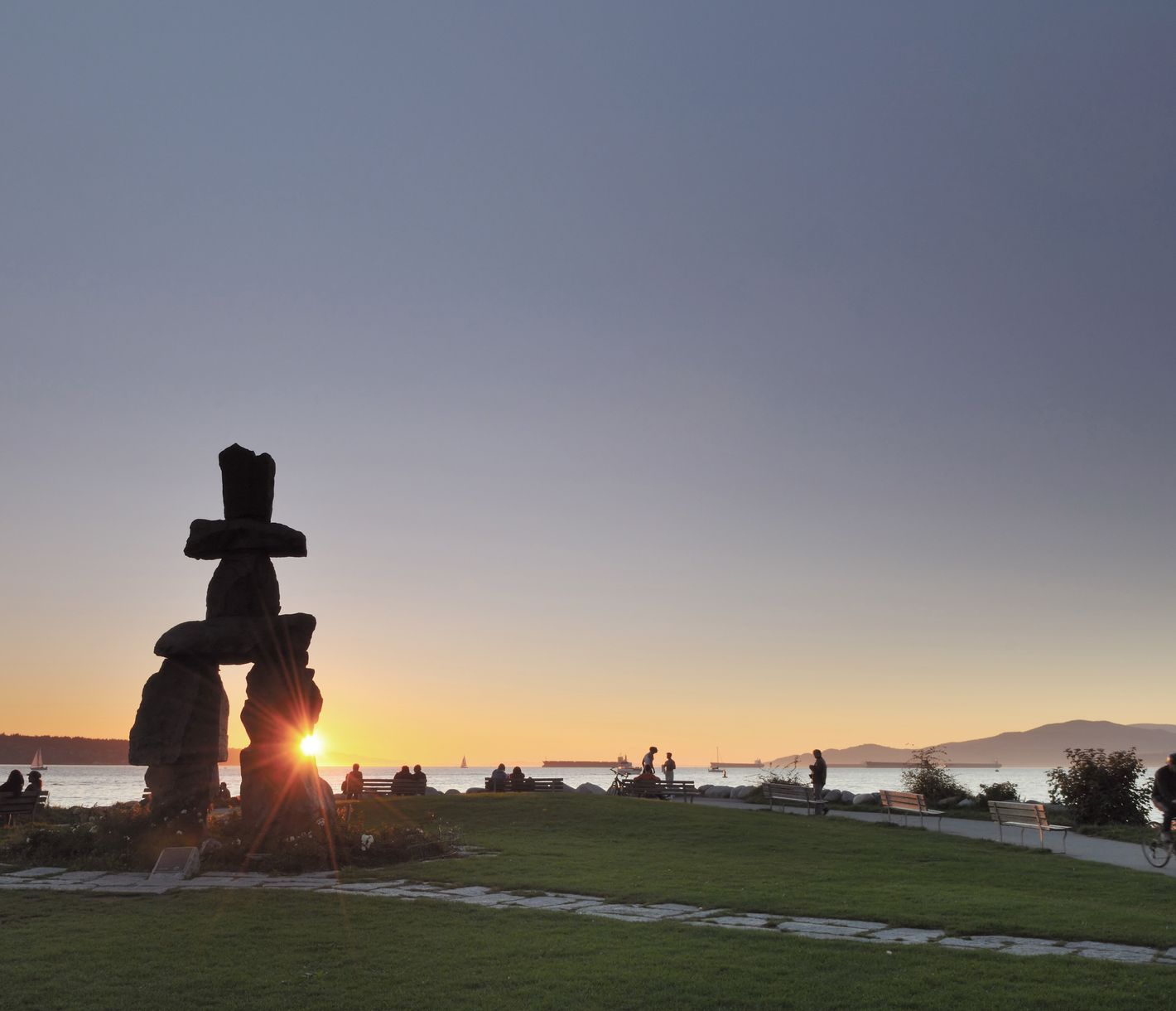 Sonnenuntergang bei der English Bay in Vancouver