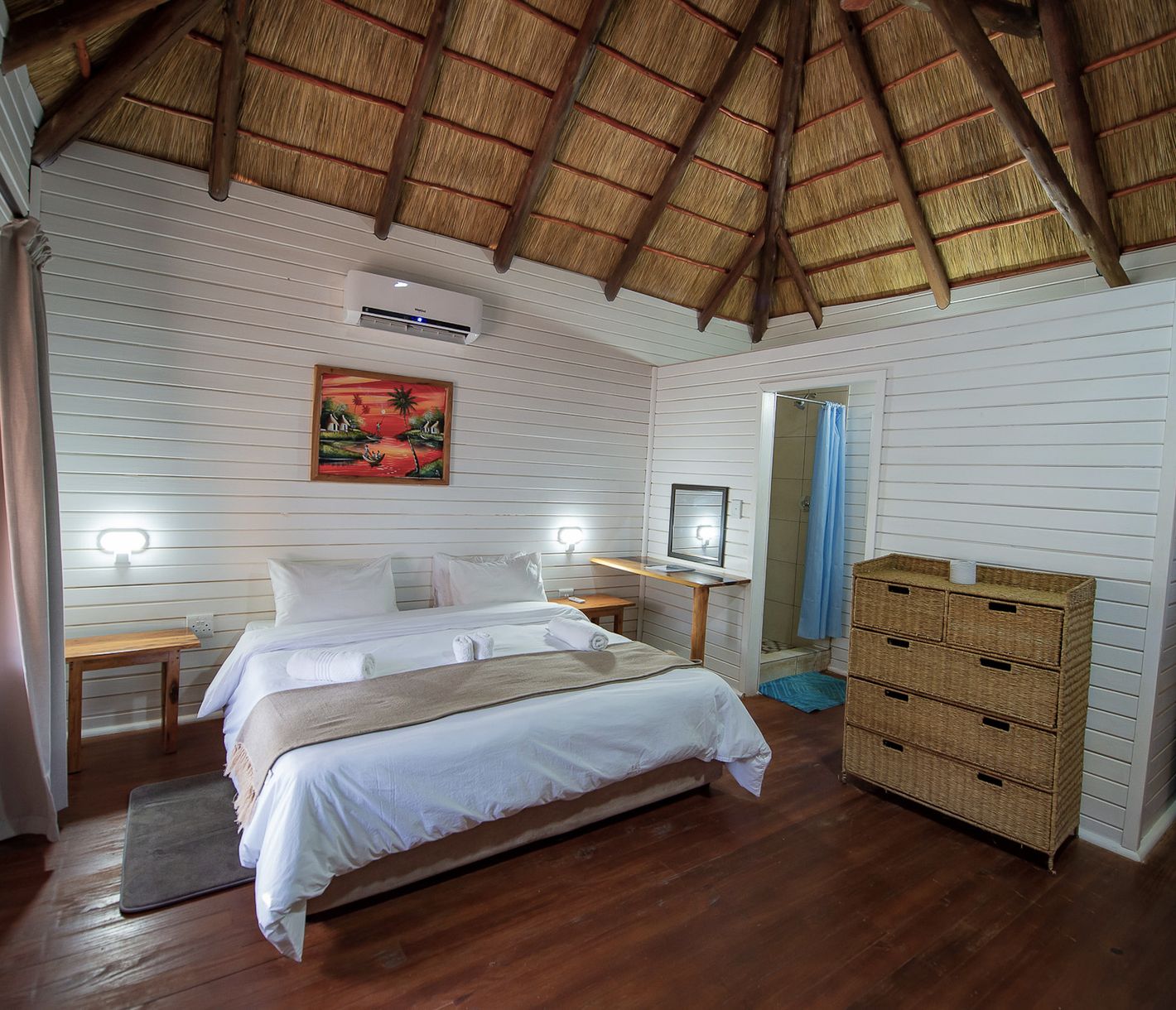 Zimmereinrichtung der Lodge während der Reise