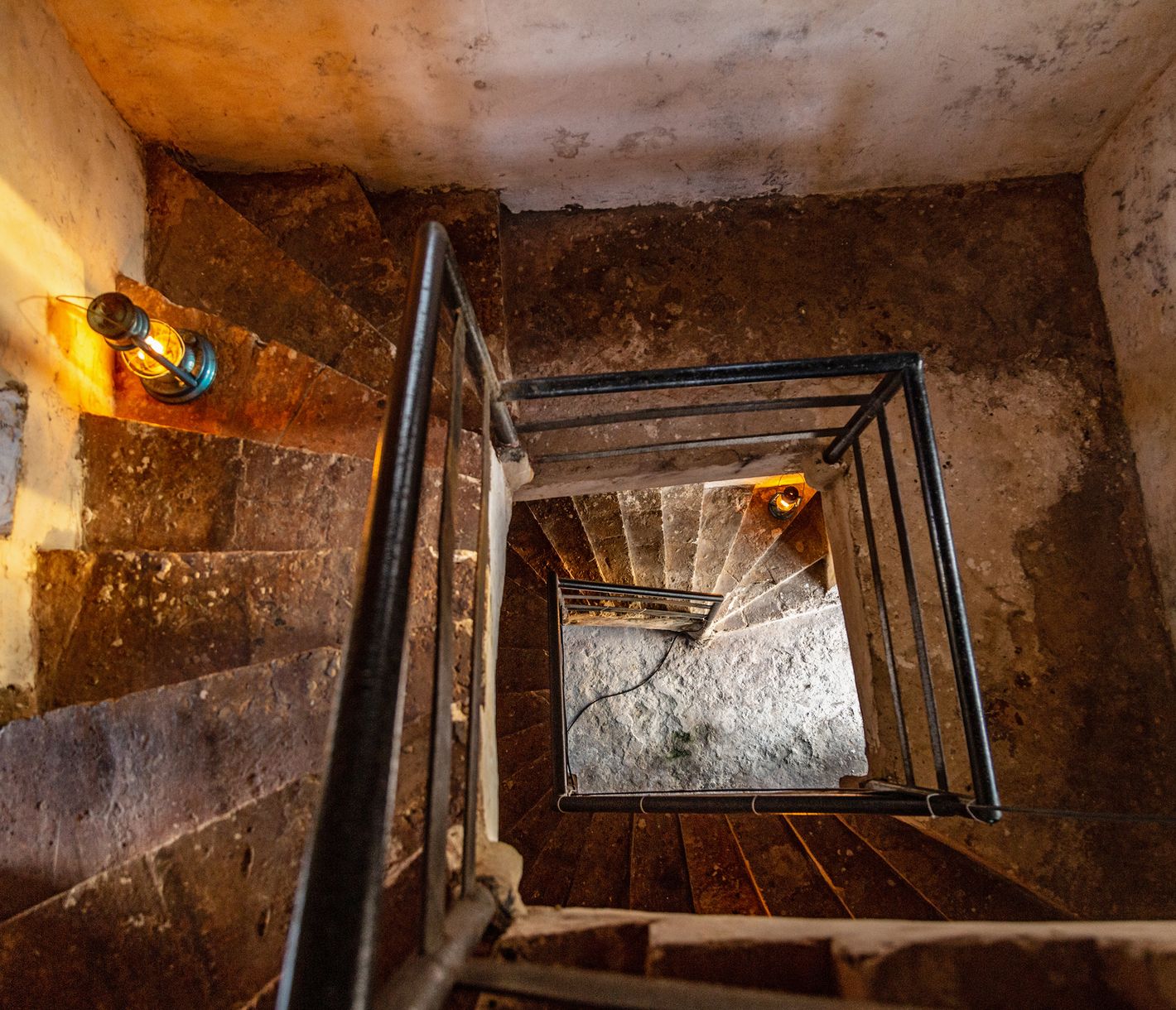 Treppenhaus des Leuchtturms auf Fanjove Island
