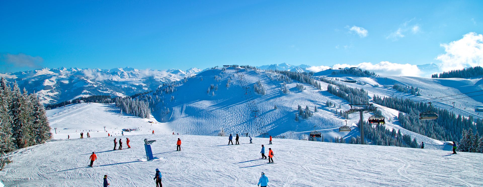 Skifahrer auf der Piste