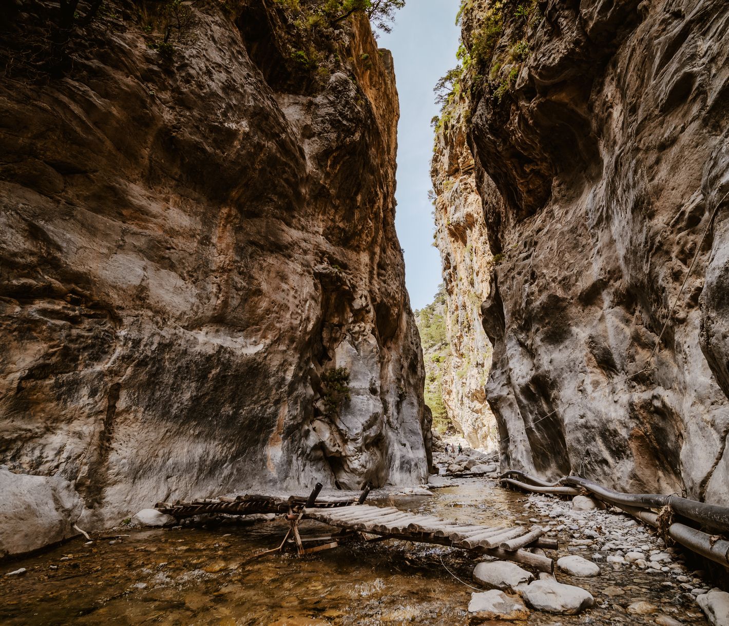 Imposante Felswände der Samaria-Schlucht, Kreta