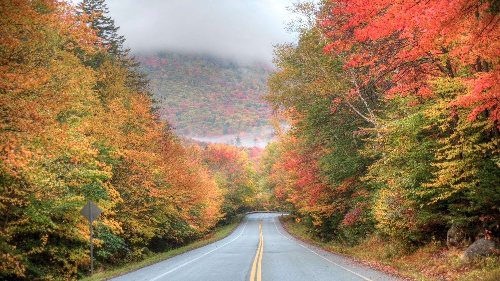 Der Kancamagus Highway in New Hampshire ist eine der schönsten Panoramastraßen Neuenglands und führt über rund 55 Kilometer durch die White Mountains.