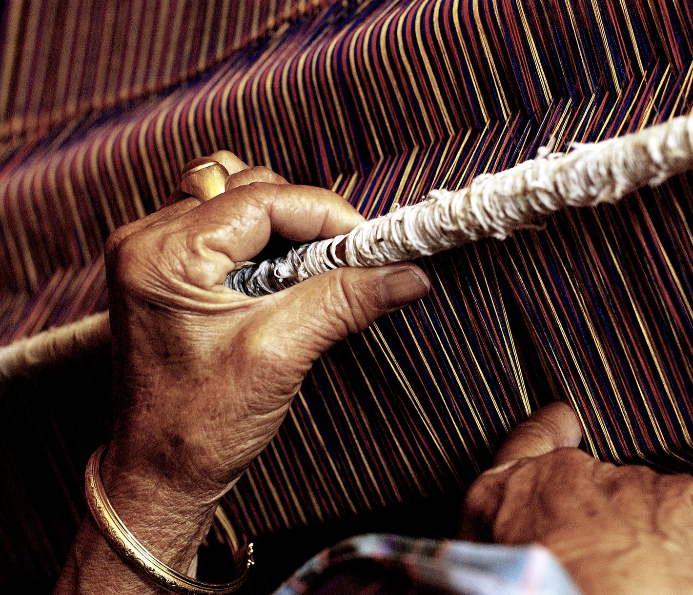 Traditionelle Webkunst