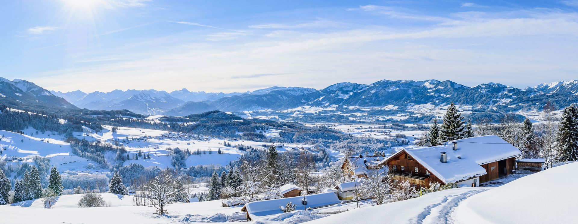 Paysage hivernale près de Sonthofen