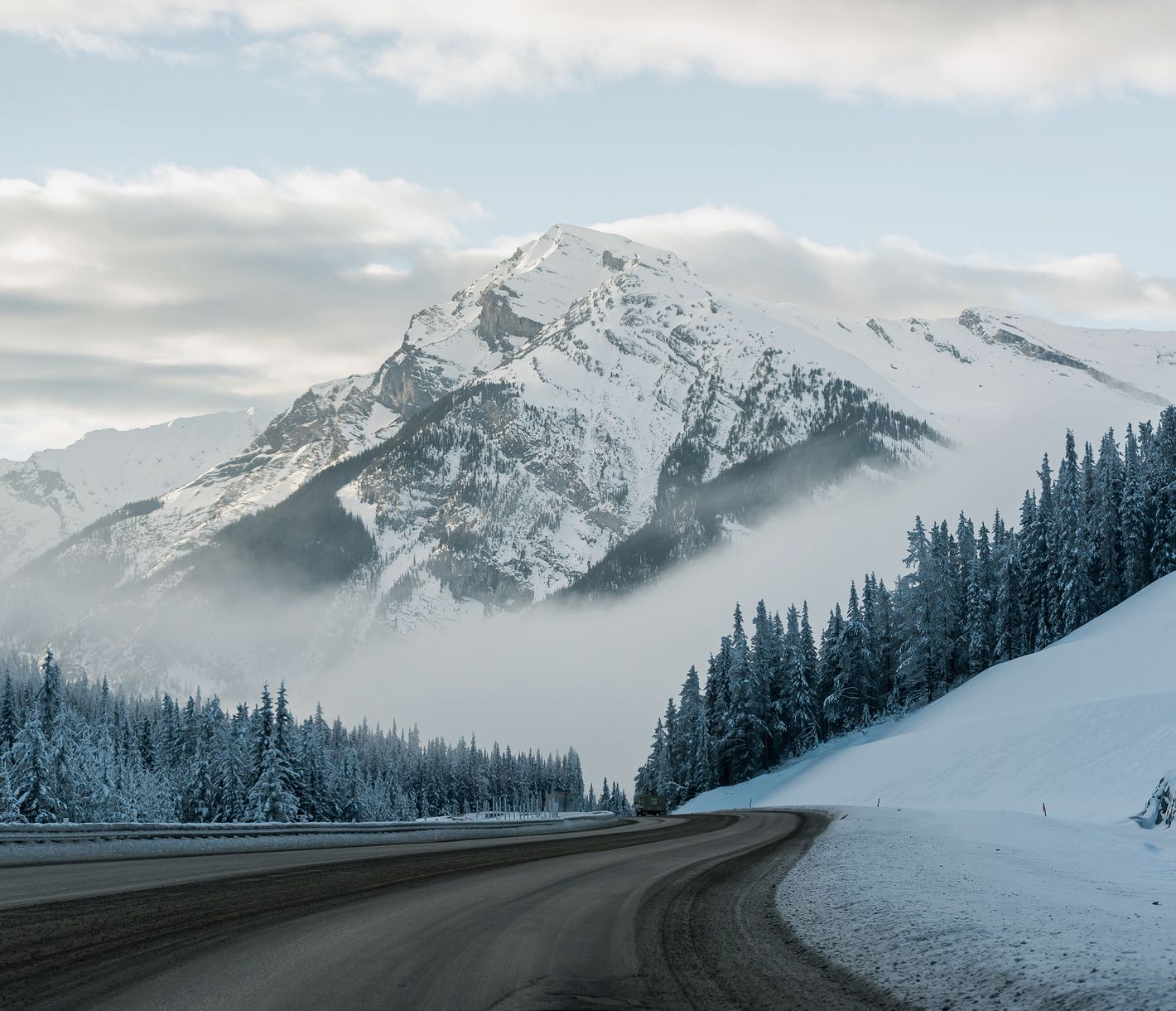 Winterlicher Trans Canada Highway