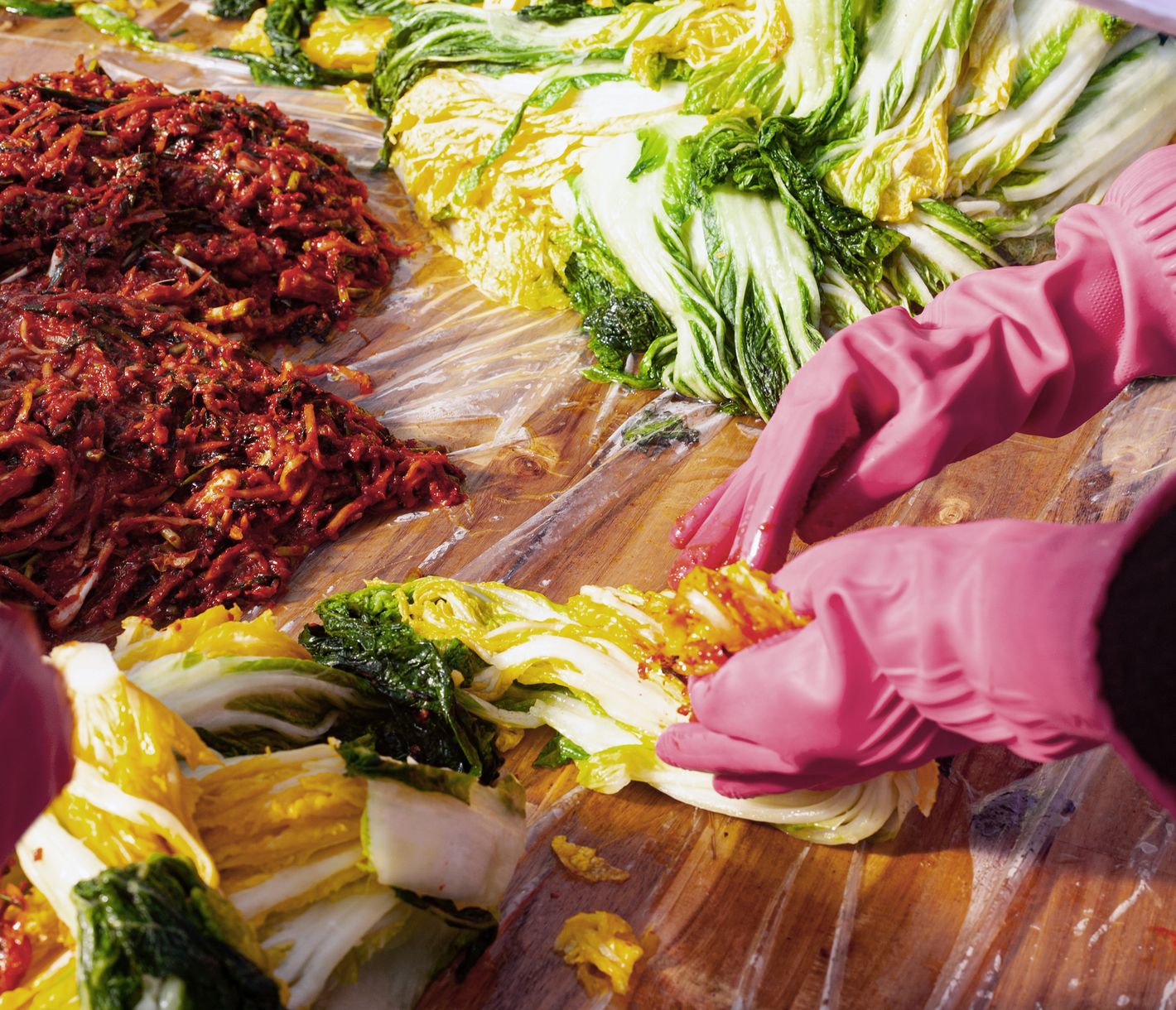 Herstellung von Kimchi