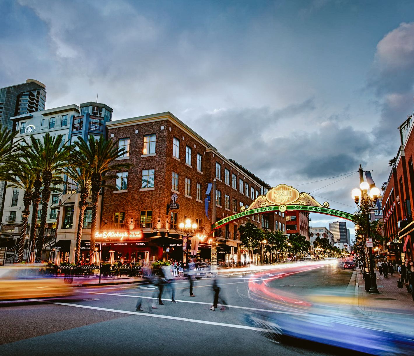 Das Gaslamp Quarter ist das Herz von San Diego.