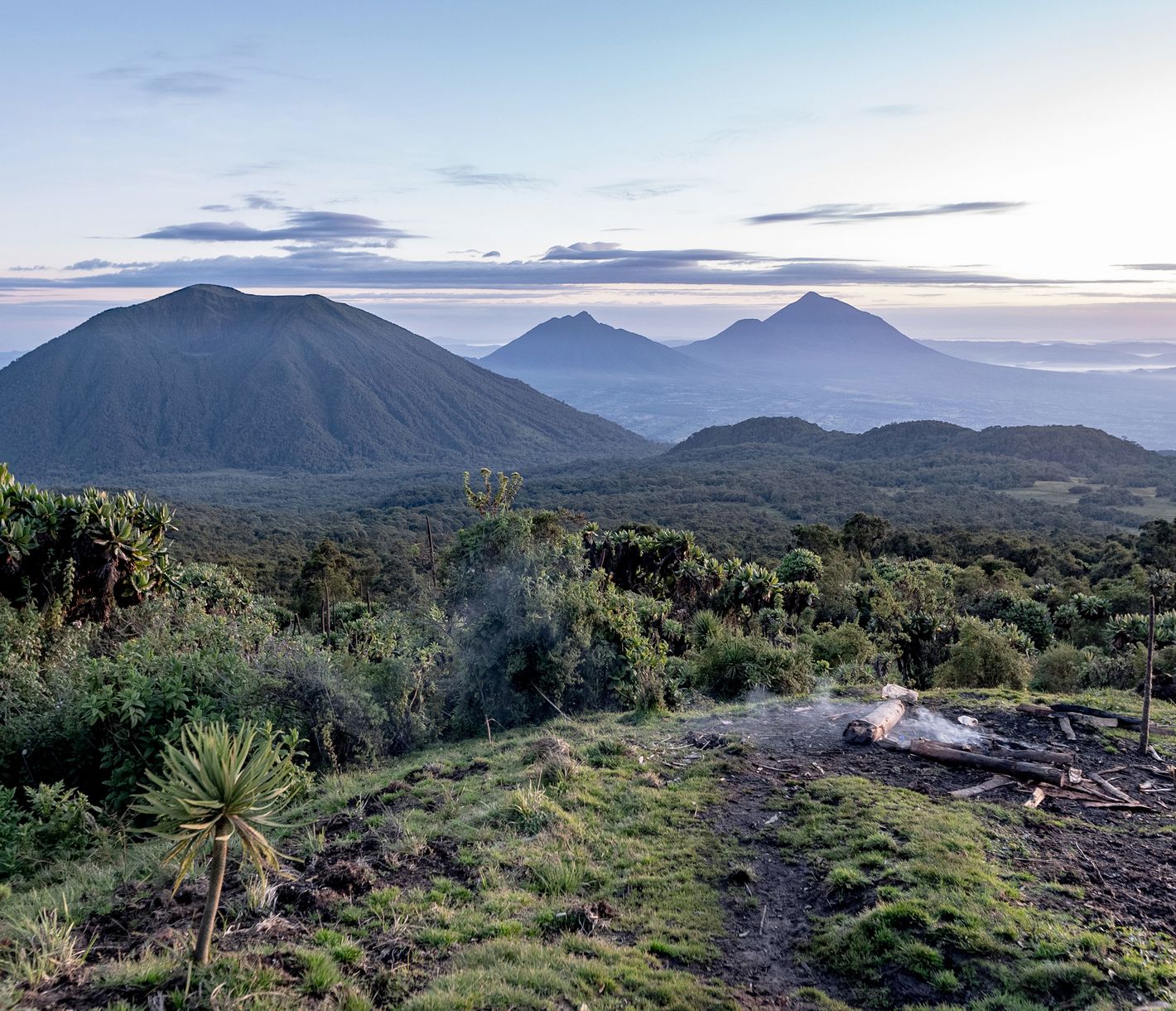 Vulkan-Kette beim Volcanoes-Nationalpark