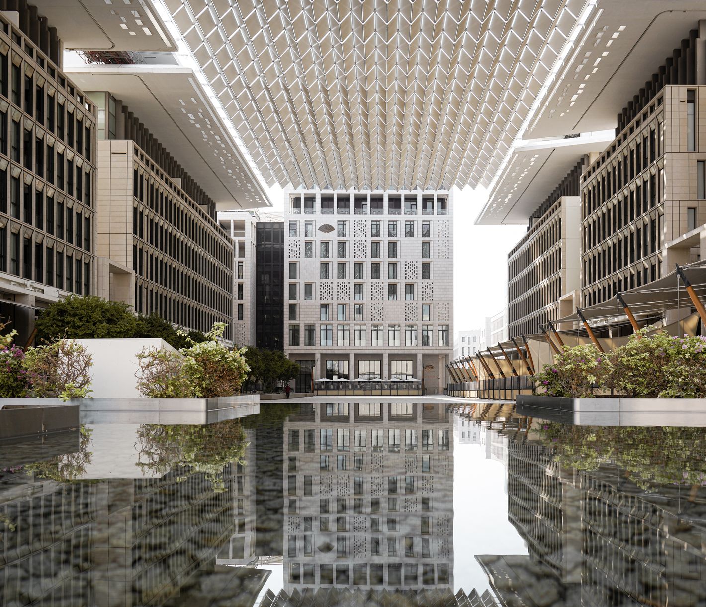 Geometrisches Spektakel im modernen Msheireb Downtown