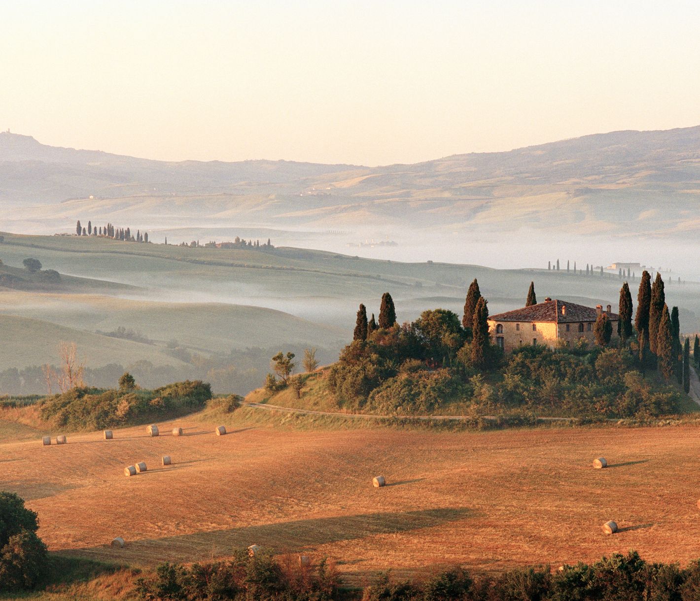 Landhaus inmitten toskanischer Felder