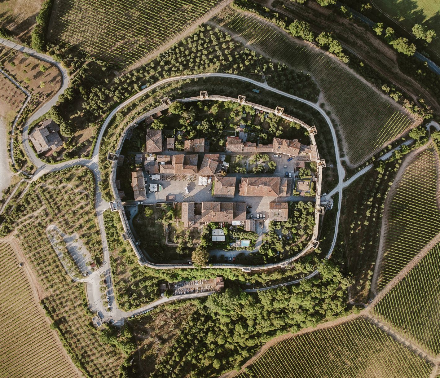 Das befestigte Dorf Monteriggioni