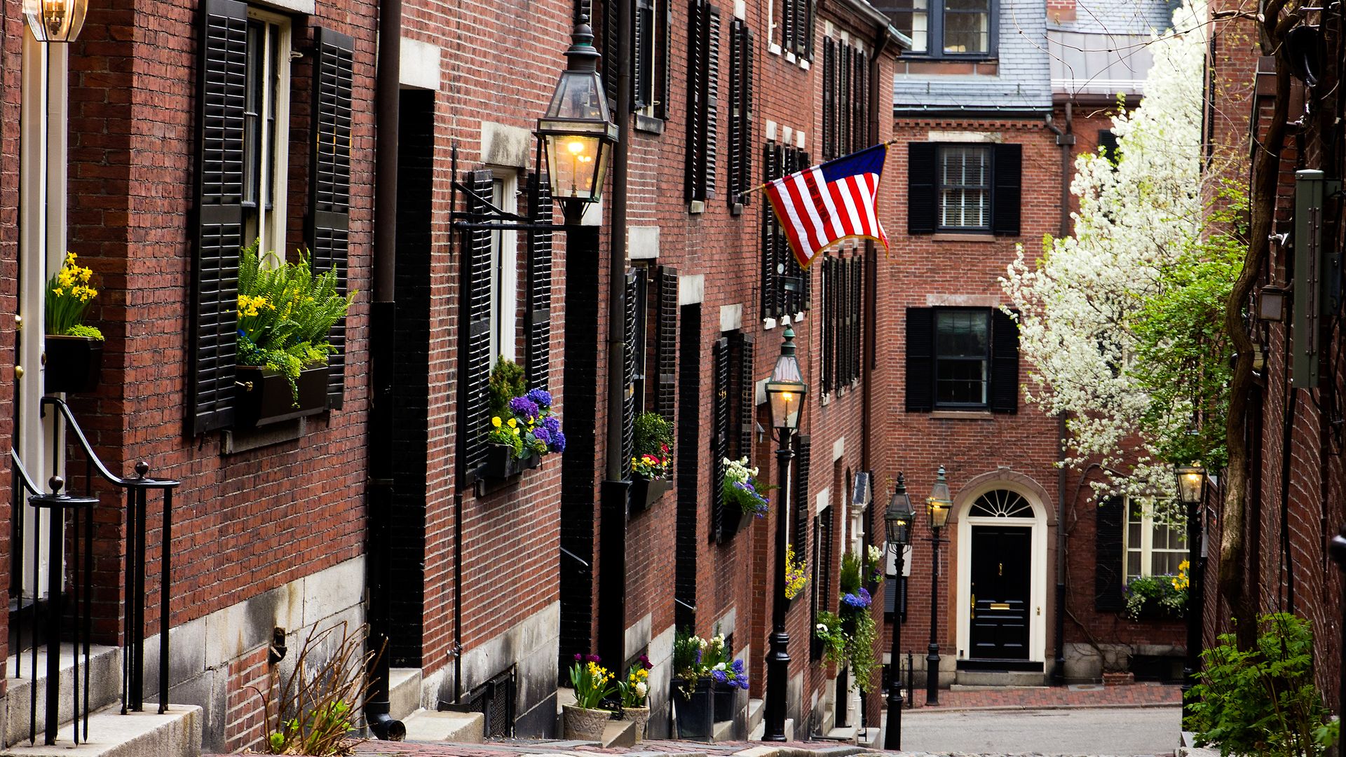 Der Freedom Trail in Boston ist ein rund 4 Kilometer langer historischer Spazierweg.