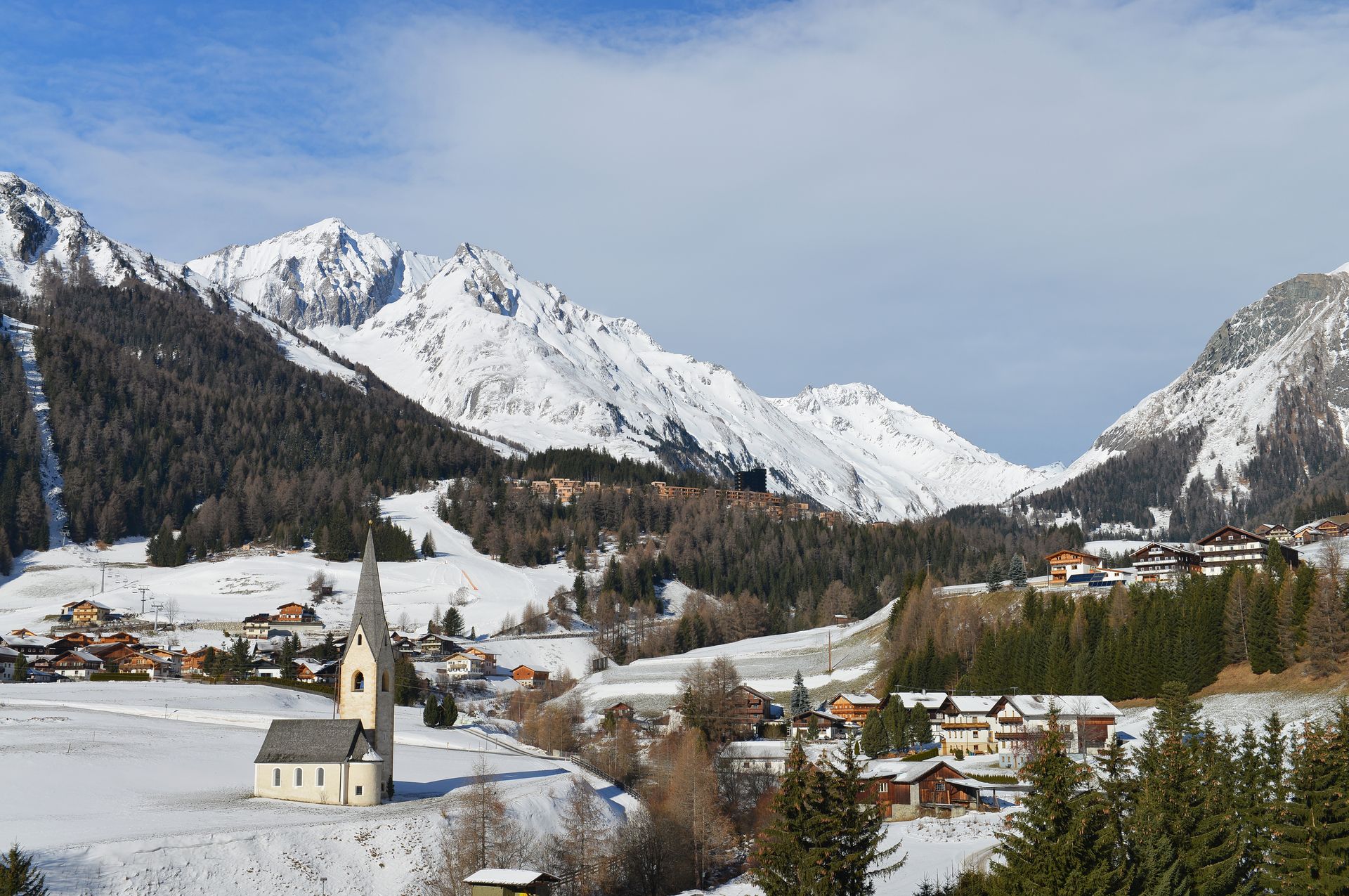 Blick auf Kals im Winter