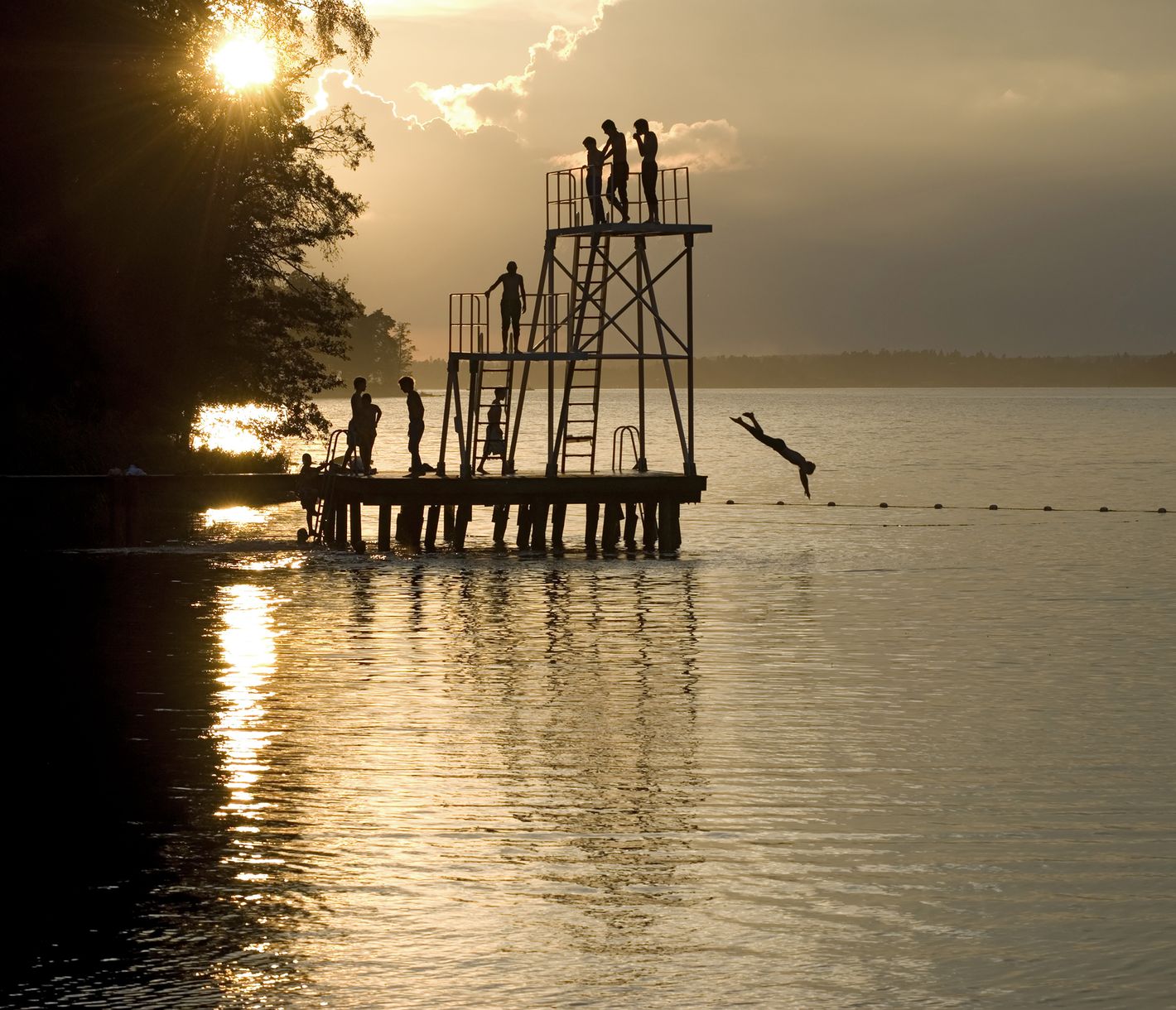 Ein Sprung in die Nordsee