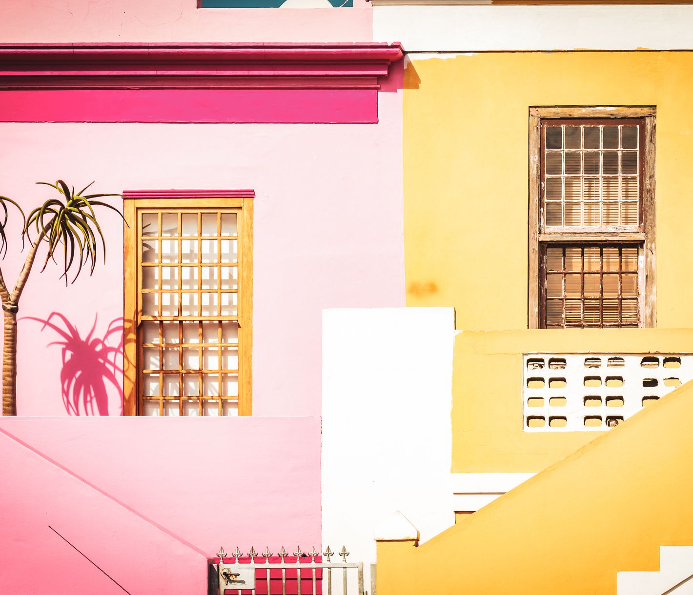 Les maisons du quartier malais de la belle ville du Cap, pittoresques à souhait