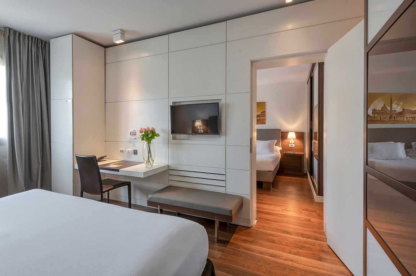 Chambre double avec porte communicante