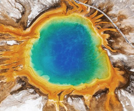 Grand Prismatic Spring dans le parc du Yellowstone.