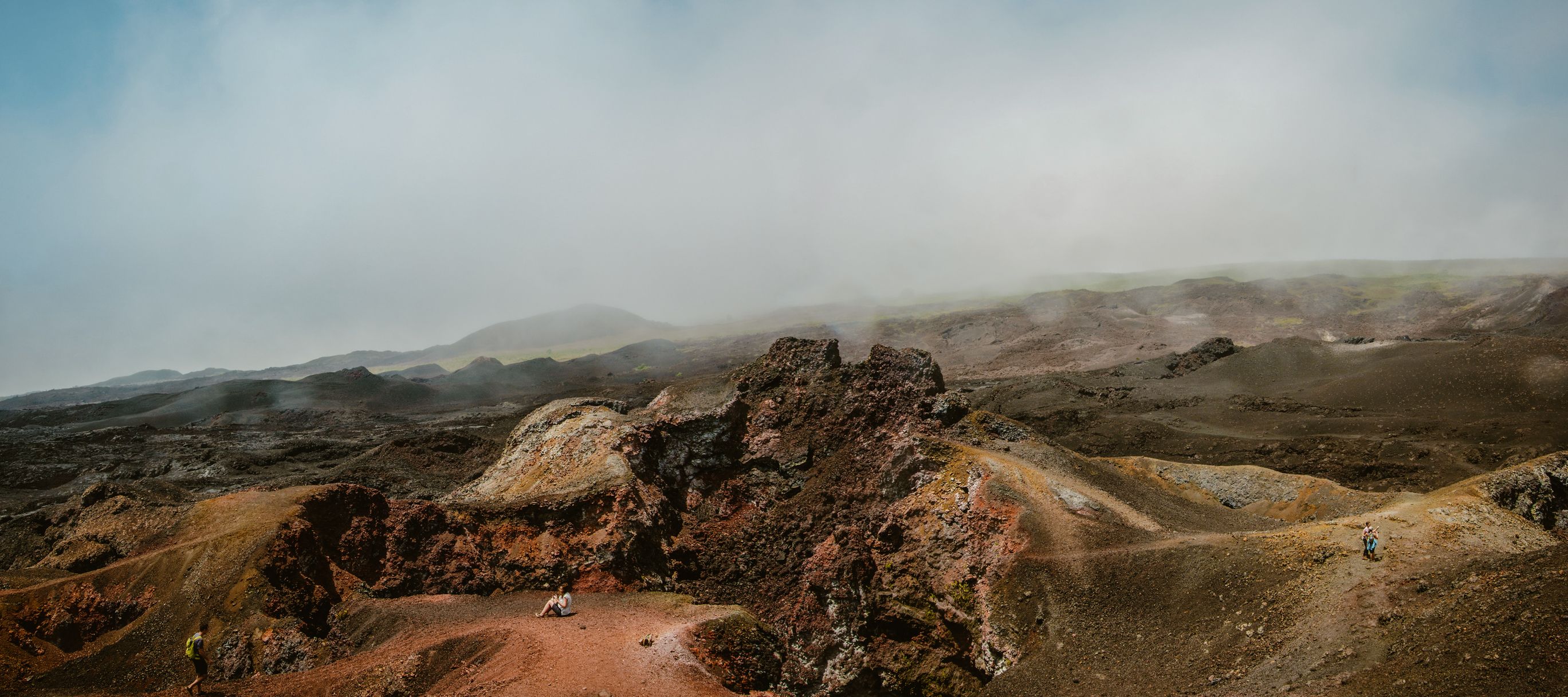 Der Vulkan Sierra Negra auf der Insel Isabela