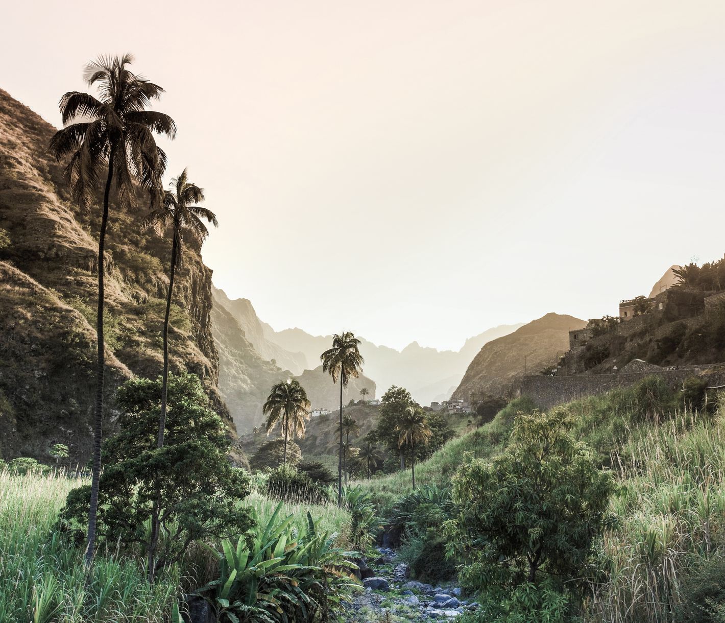 Das grüne Paul-Tal auf Santo Antão im Abendlicht