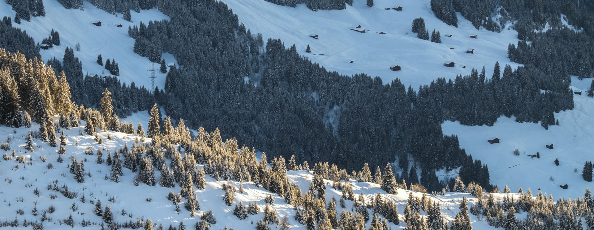 verschneite Berglandschaft