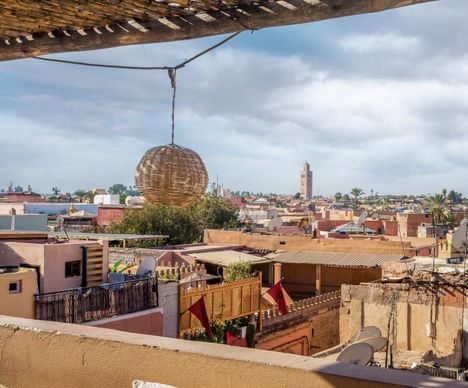 Marrakesch, Blick von einer Dachterrasse
