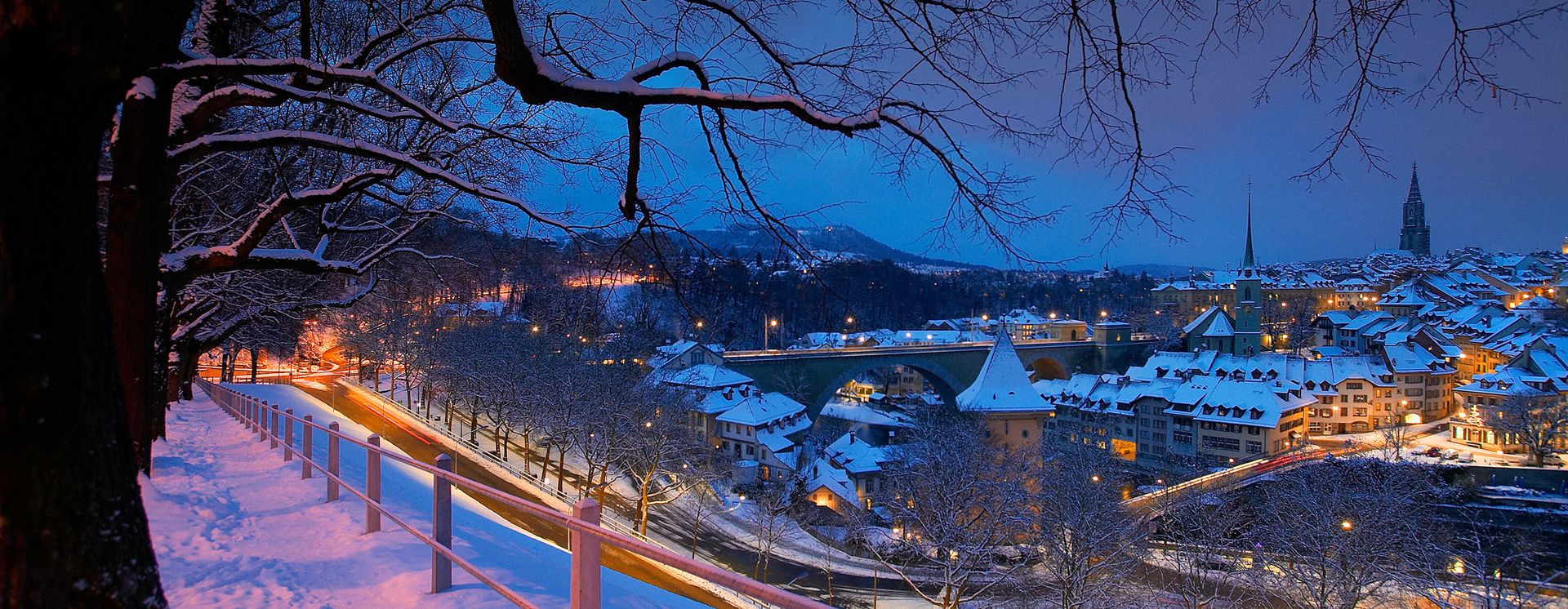 Winterspaziergang oberhalb von Bern